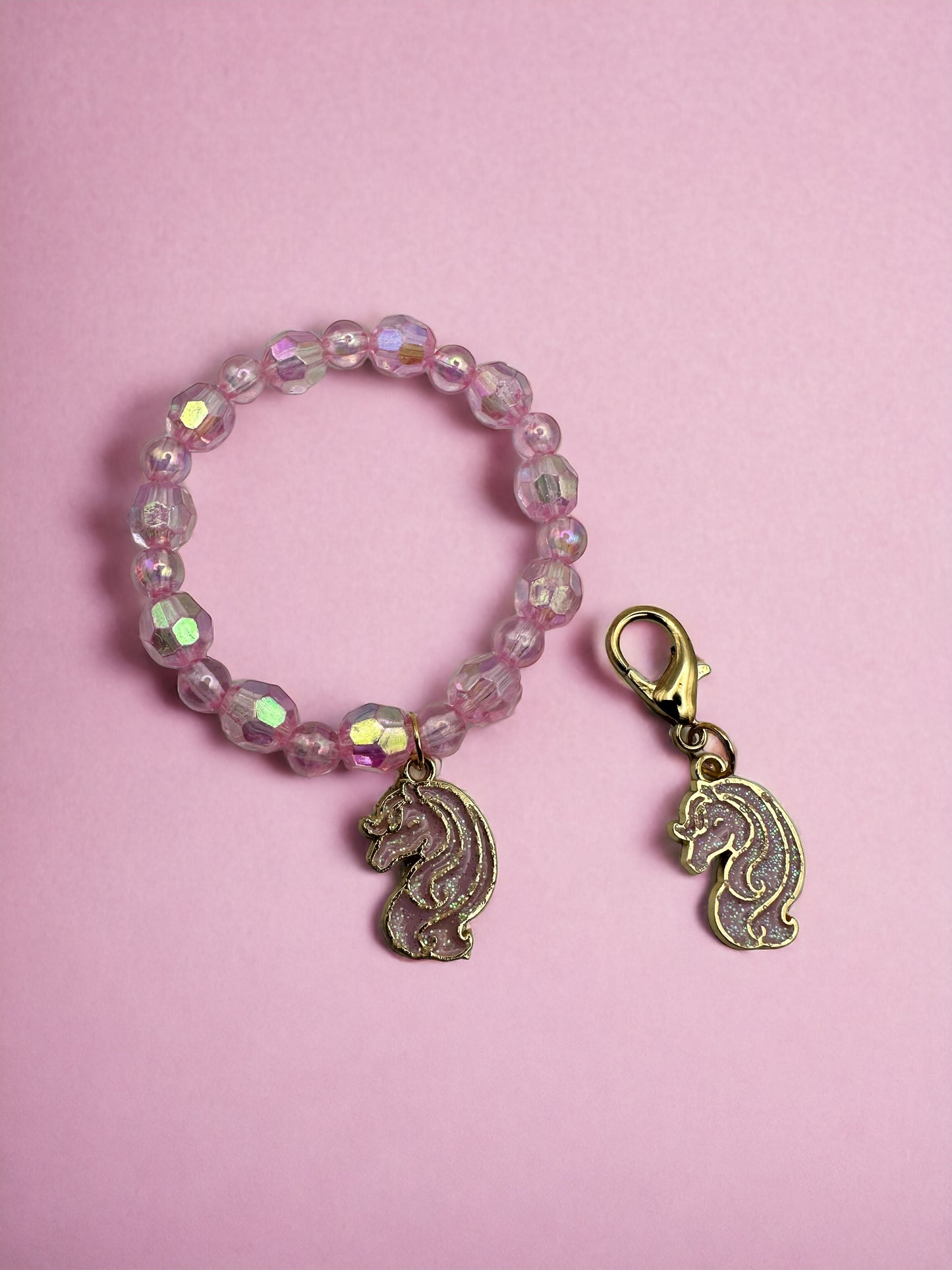 Glitter Golden Magic Horse Kids Bracelet