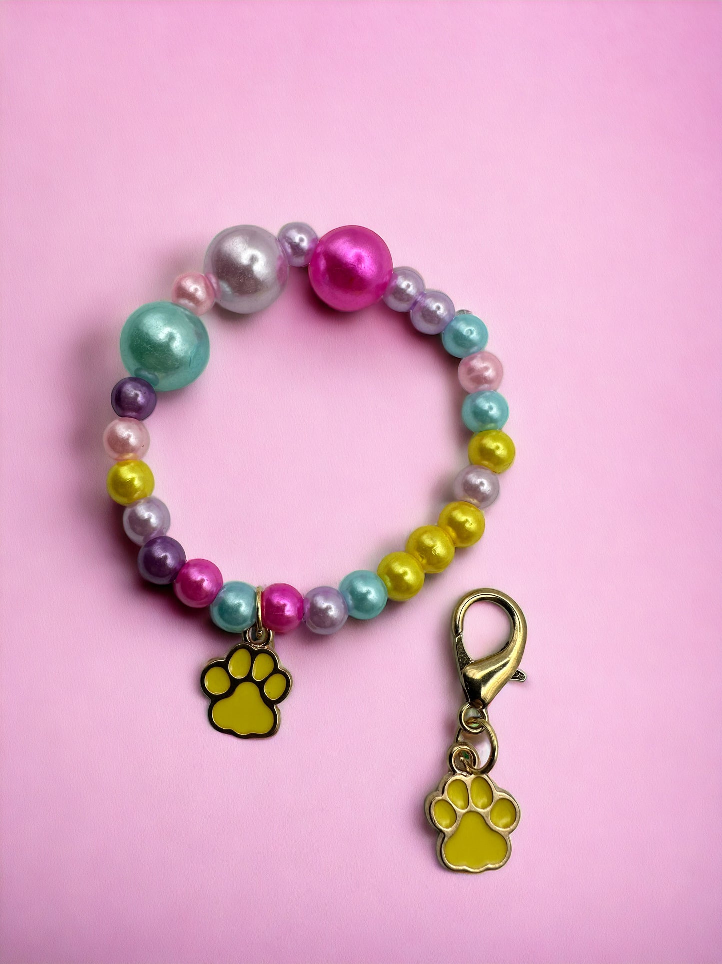 Colorful Yellow Paw Kids Bracelet