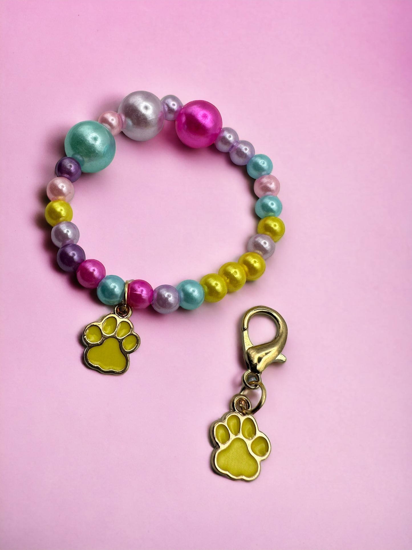 Colorful Yellow Paw Kids Bracelet