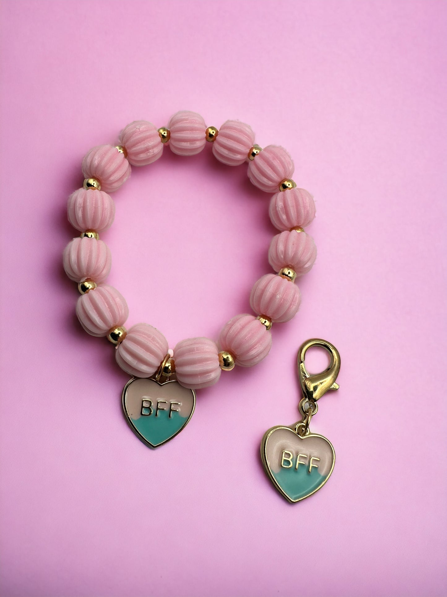 BFF-Kinderarmband in Rosa und Gold