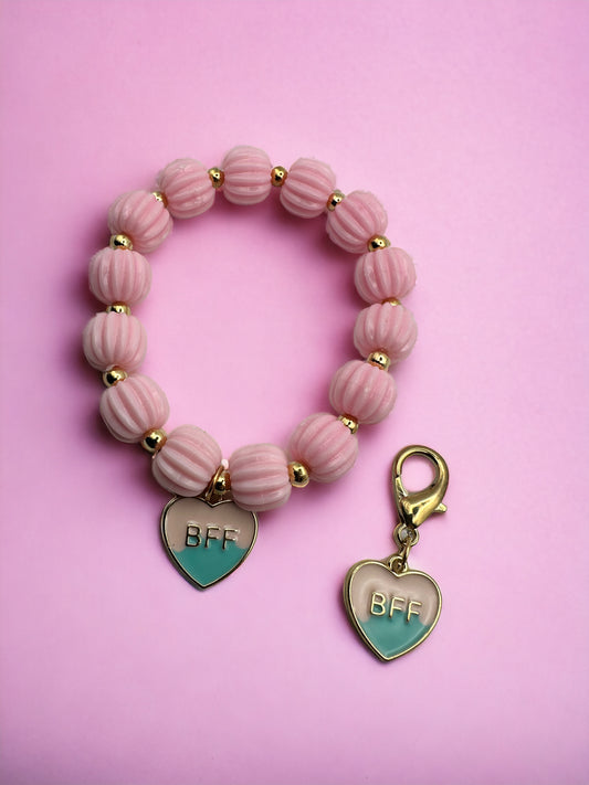 Pink & Gold BFF Kids Bracelet